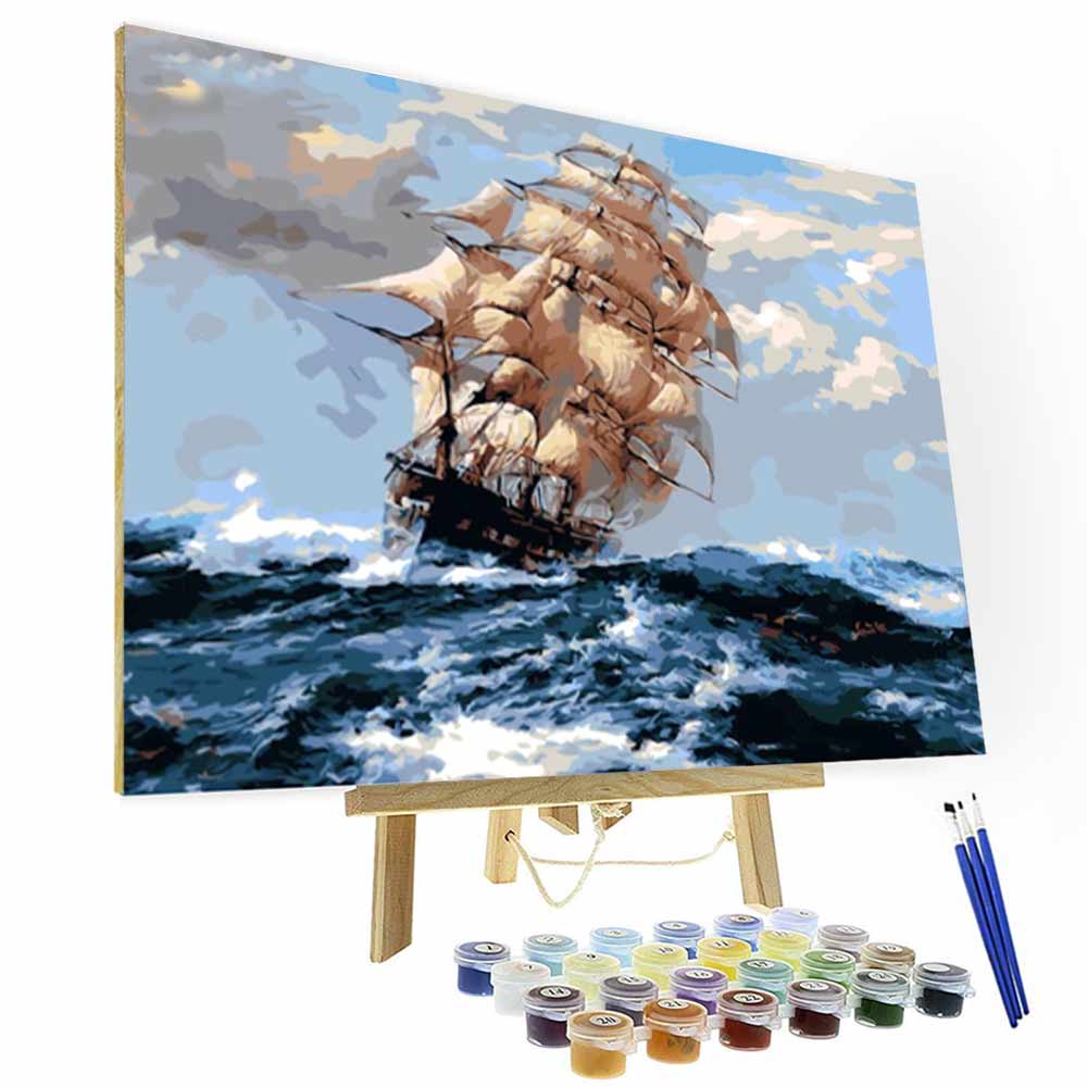 Paint by Numbers Kit  --Sailing In The Wind And Waves Deco26