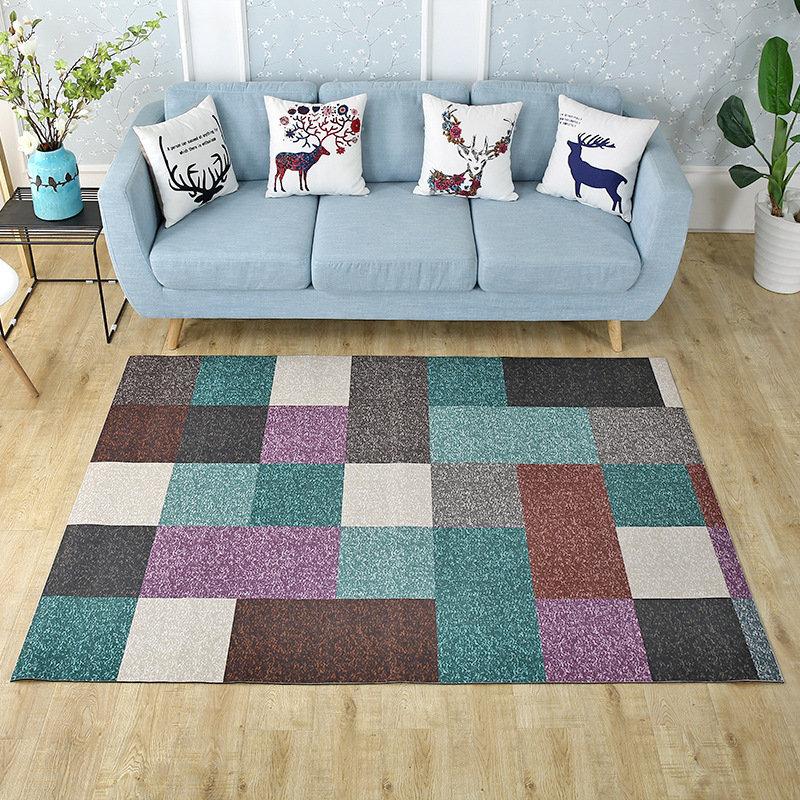 Nordic Style Persian Plush Carpets for Home Living Room Bedroom Washable Carpets Floor Mat