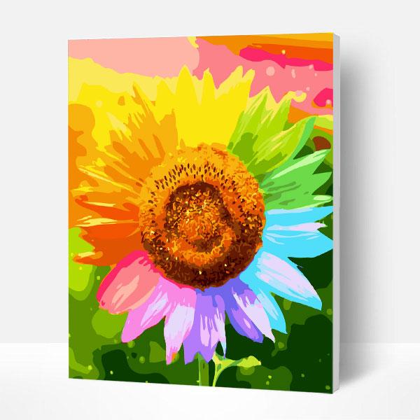 Paint by Number Kit   -  Sunflower under the blue sky