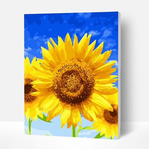 Paint by Number Kit   --  Sunflower under the blue sky Deco26