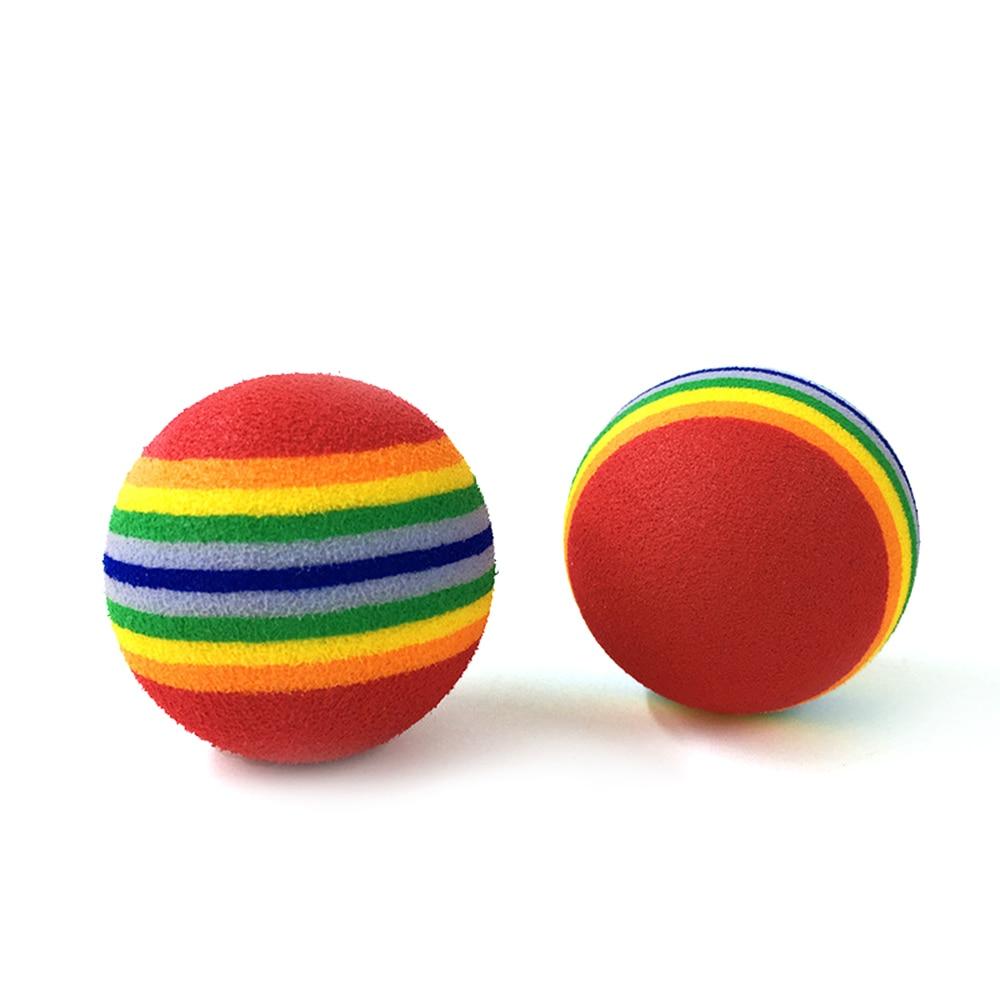 10Pcs Rainbow Ball Pet Interactive Toys