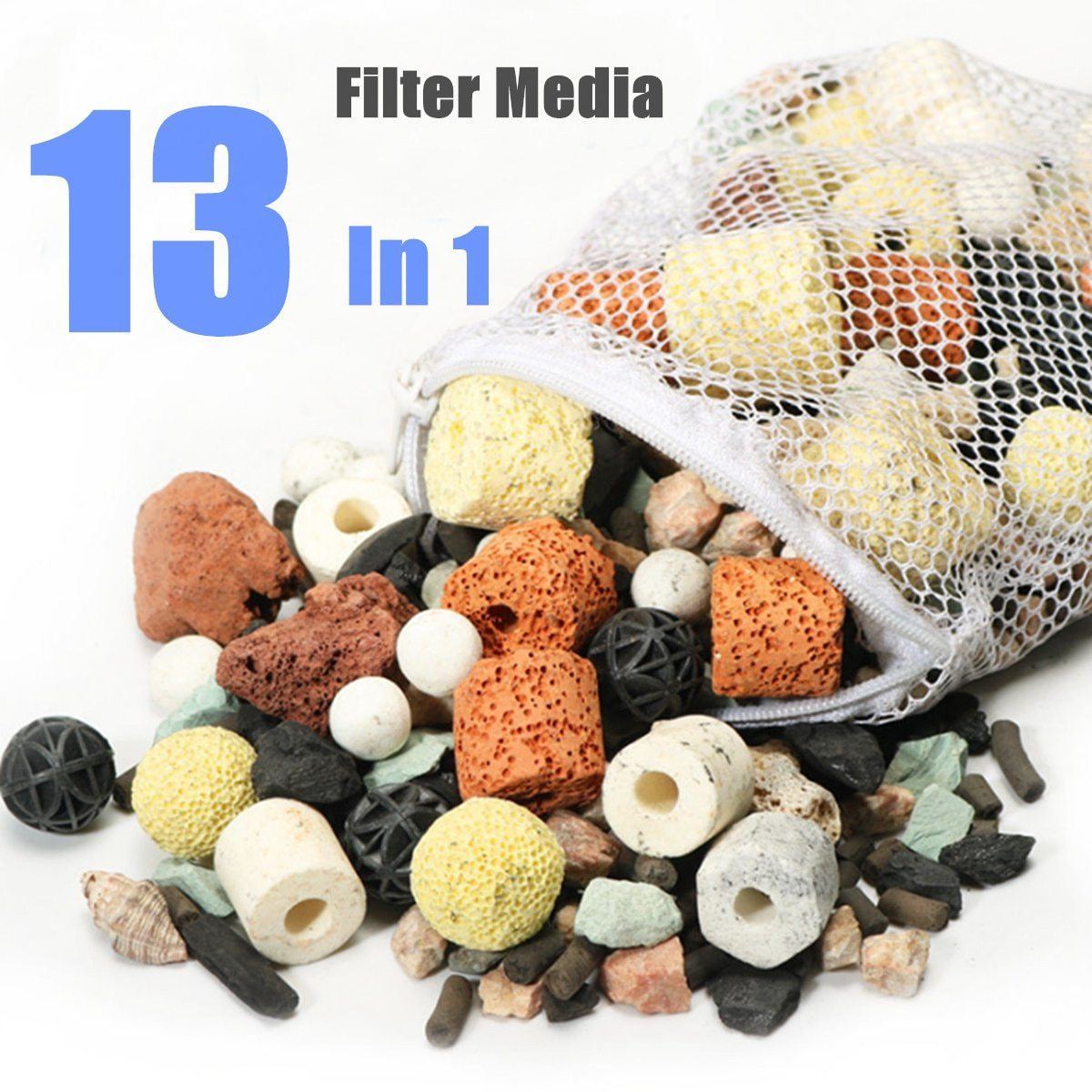 13 in 1 Aquarium Fish Tank Filter Media