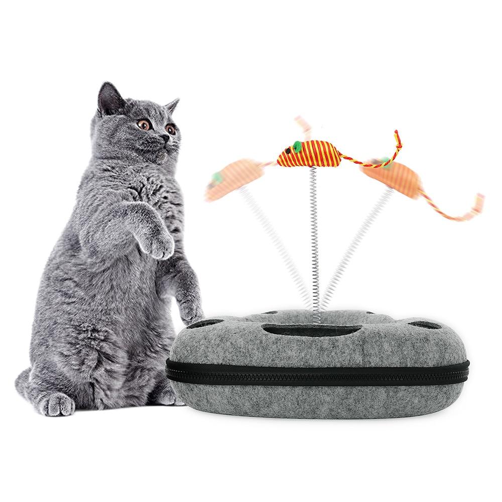 2 in 1 Mouse and Ball Rotating Interactive Cat Toy