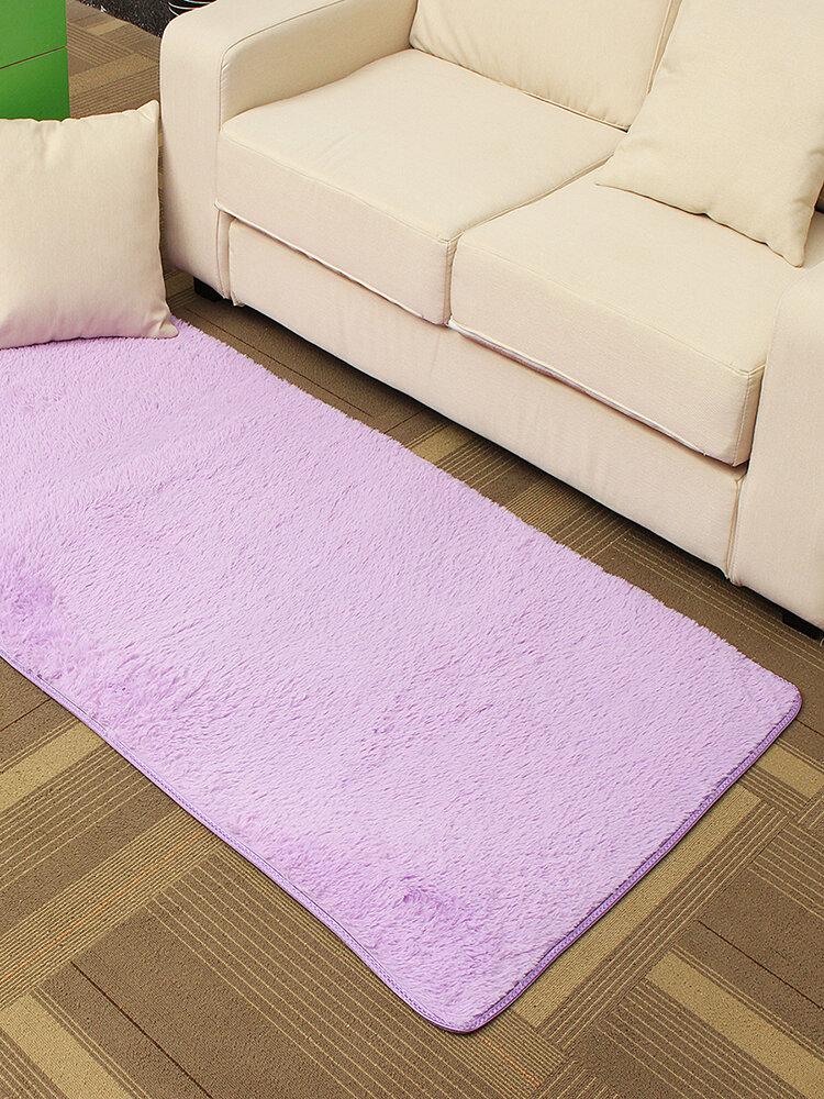 80*165cm Chunky Plain Washable Shaggy Hearth Rugs Non Slip Dark Light Fireside Mat Carpets