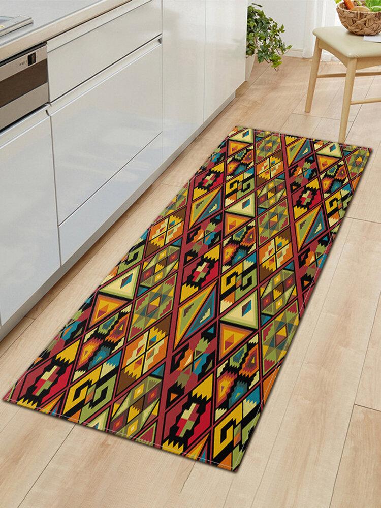 Abstract Painted Printing Pattern Soft Anti-slip Door Blanket Rug Carpet Kitchen Floor Mat Indoor Outdoor Decor