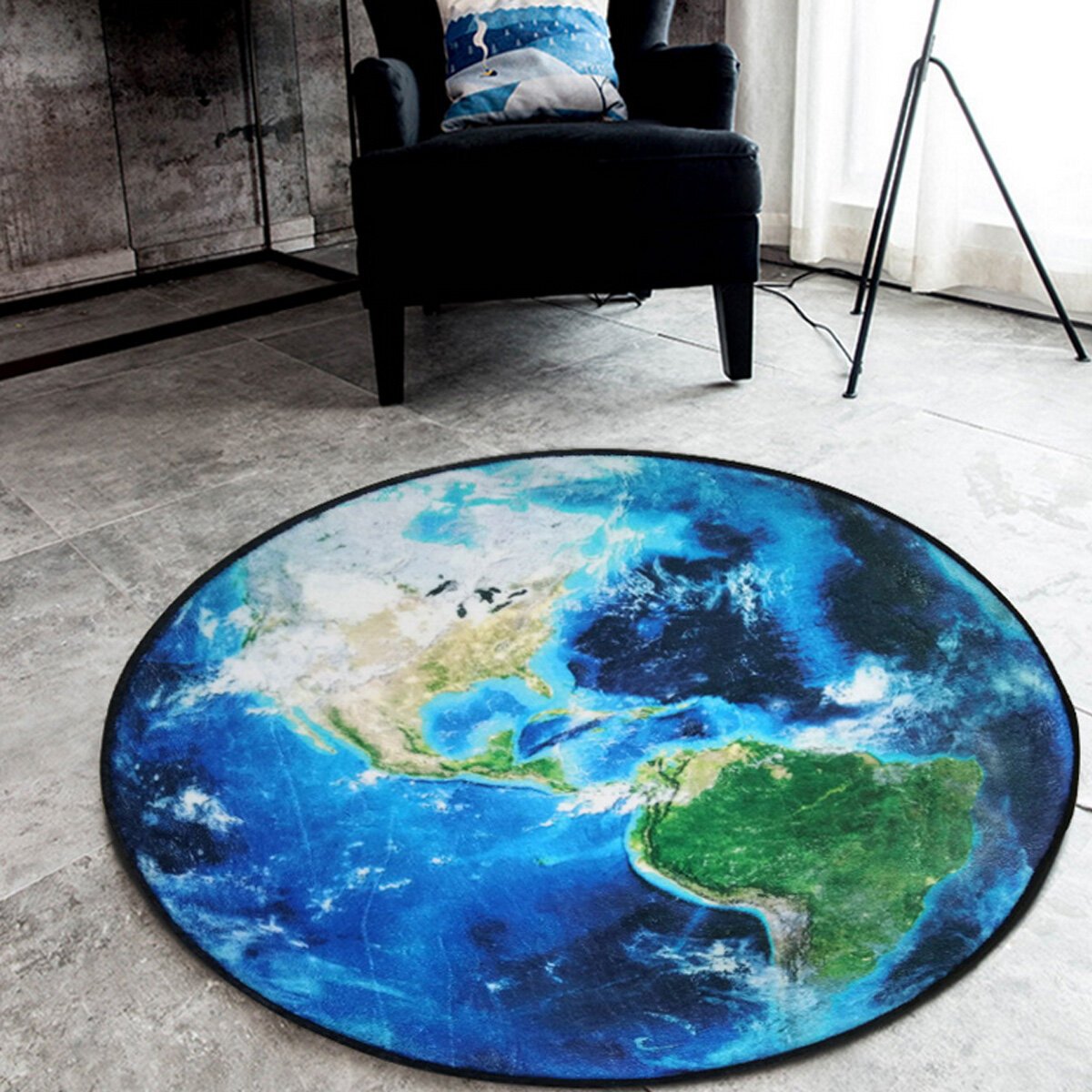 Planet Moon Earth Venus Pattern Carpet Round Soft Fashion Floor Mat