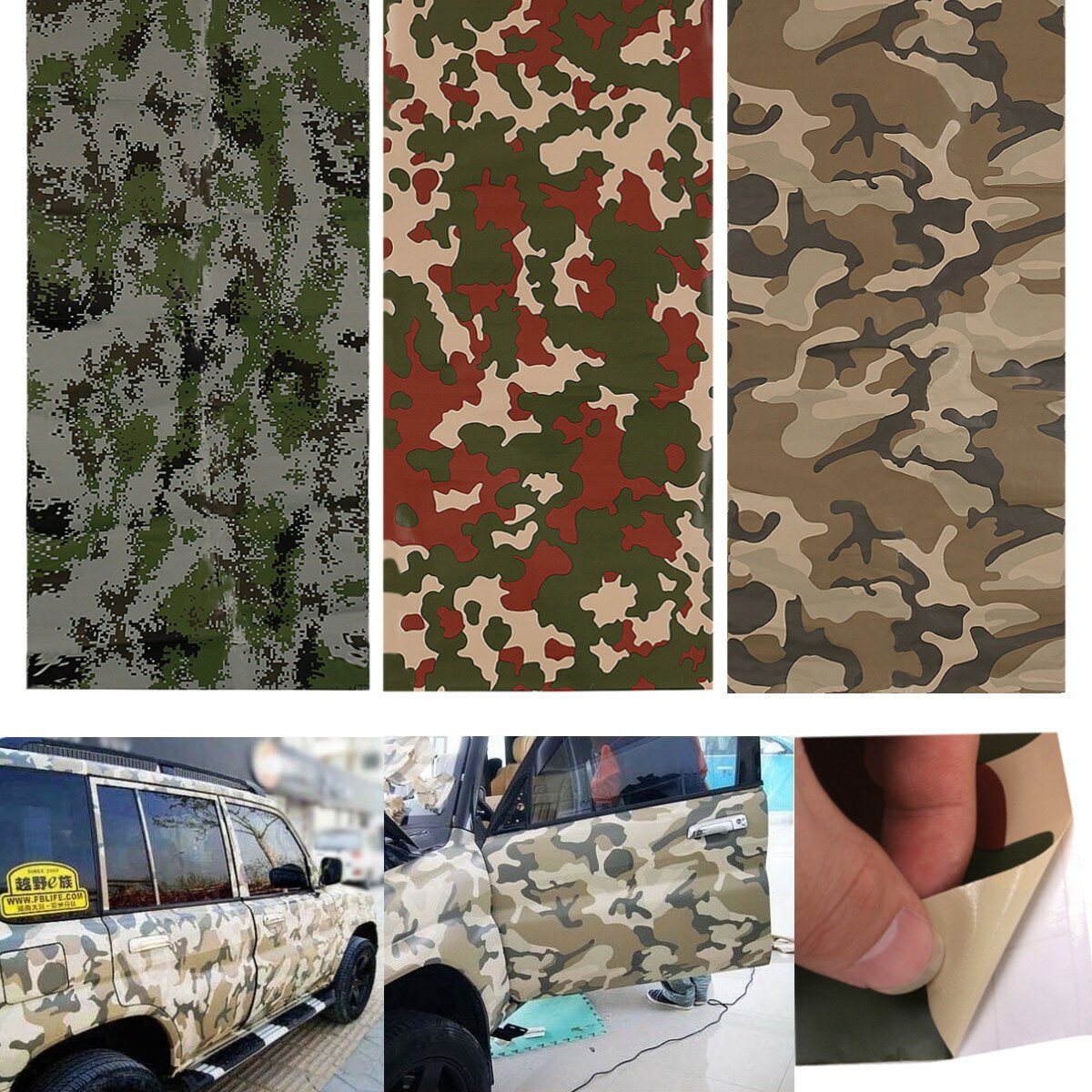 150X60cm Camo Camouflage Car Stickers Forest Desert Digital Vinyl Film Wrap Decal Air Bubble Free