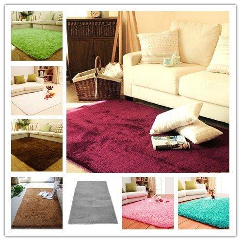 80x160cm Bedroom Living Room Soft Shaggy Anti Slip Carpet Absorbent Mat