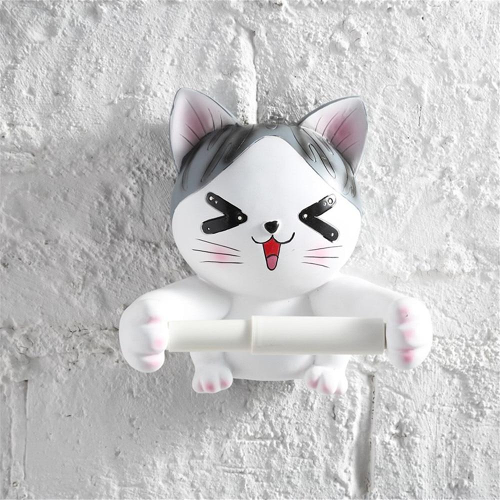 3D Cat Creative Cartoon Toilet Paper Rack