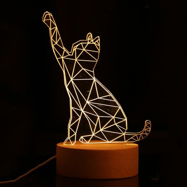 3D Cat Led Lamp