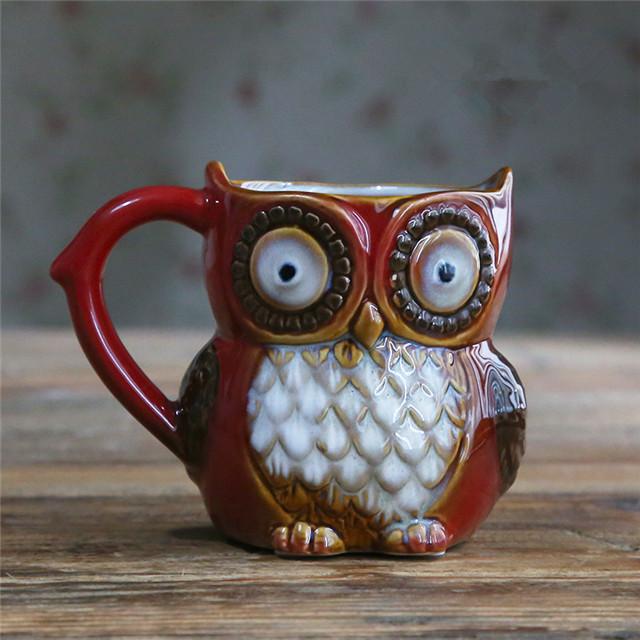 3D Cute Cartoon Owl Mug