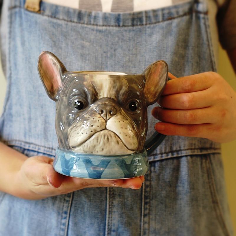 3D Cute Creative Bulldog Mug
