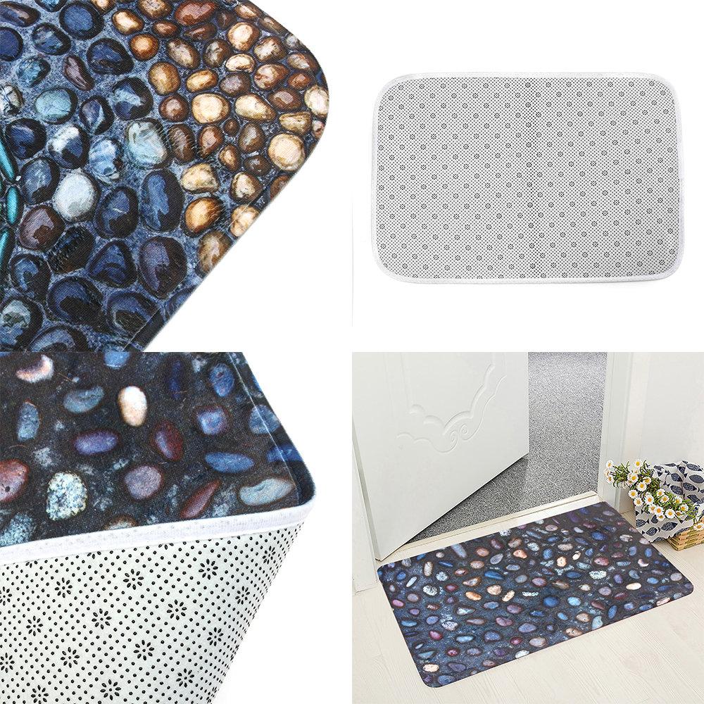 Cobblestone Stone Home Bedroom Doormats Non-slip Foyer Balcony Floor Mat Home Carpets
