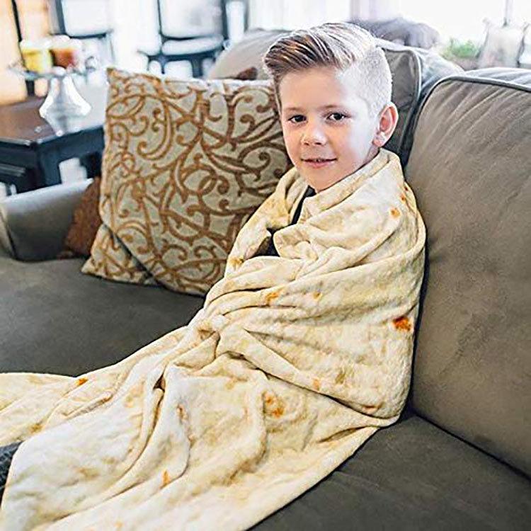 Mexican Burrito Wrap Soft Comfort Blanket Living Room Children's Room Carpet Picnic Cloth