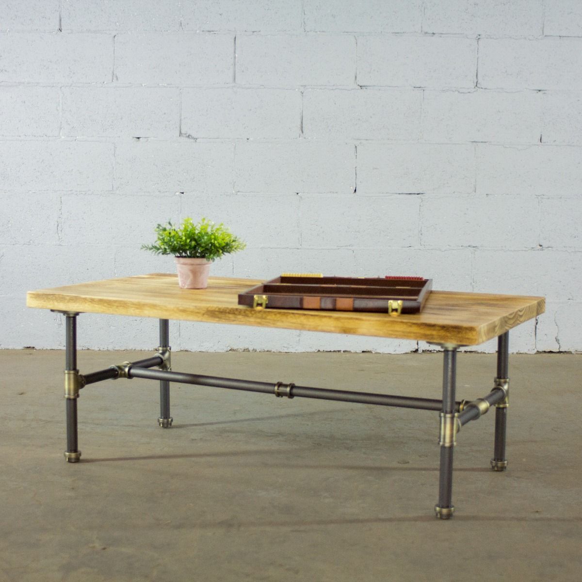 Modern Industrial Rectangular Coffee Table