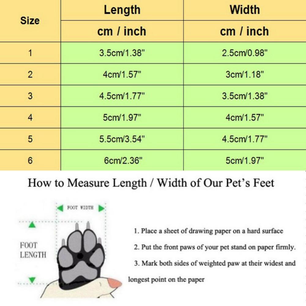 4pcs Pet Dog Anti-Skid Rain Shoes