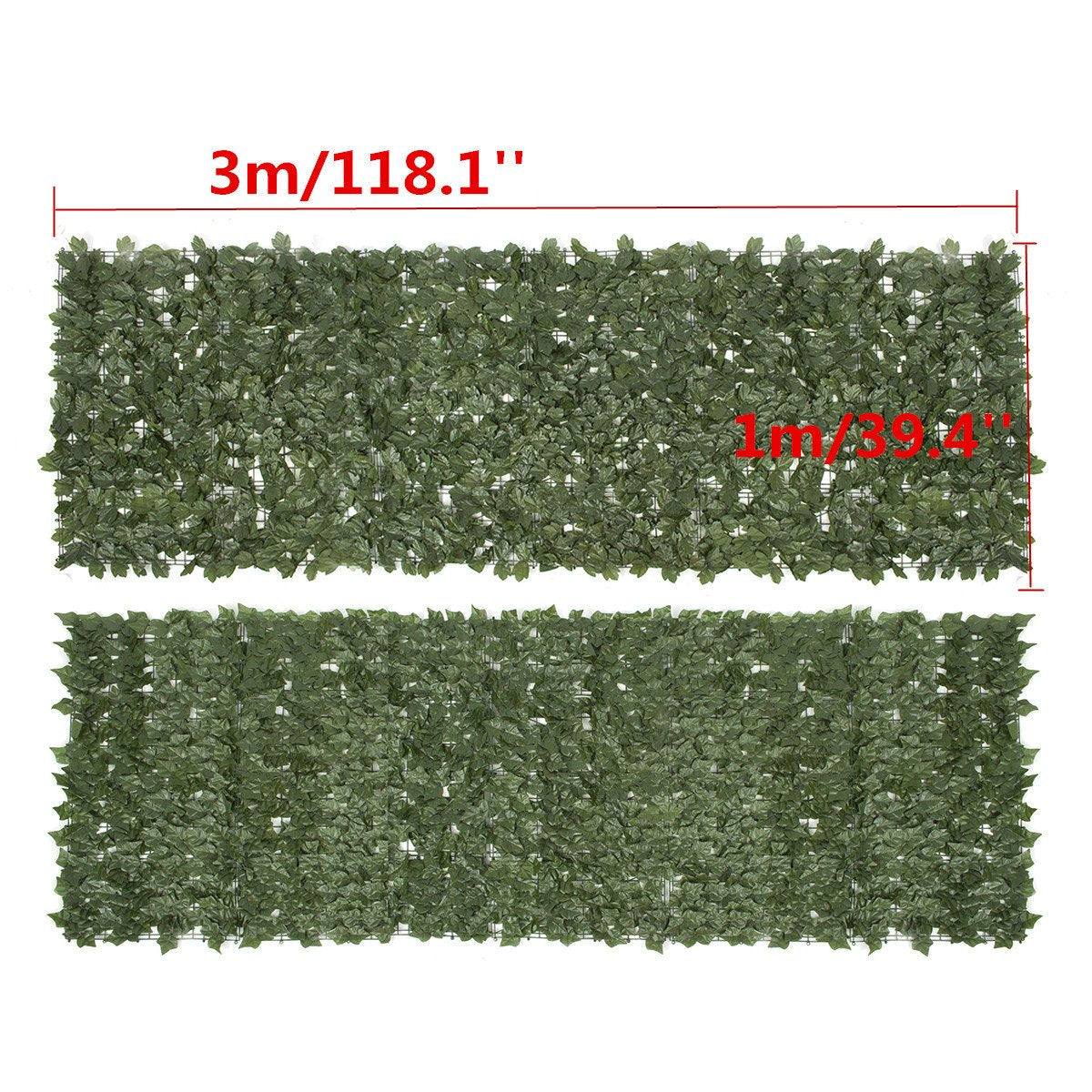 1*3m Artificial Ivy Leaf Fence Green Garden Yard Carpets Privacy Screen Hedge Plants Decorations