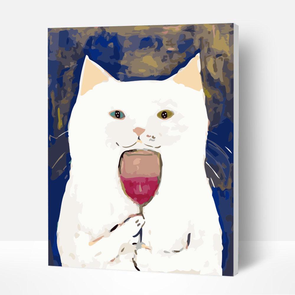 Paint by Numbers Kit - Drinking Cat Deco26