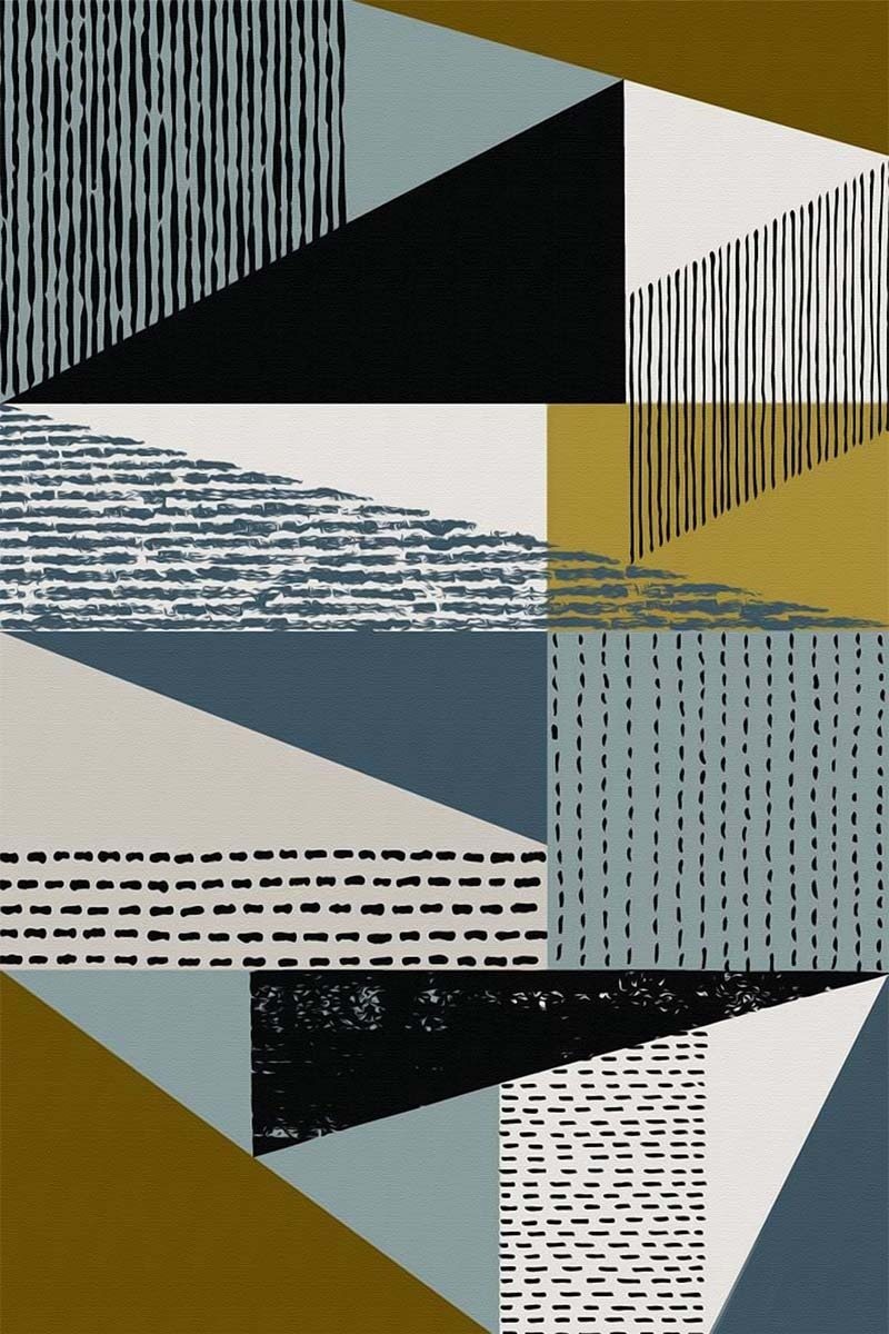 Geometric Pattern Nordic Style Wall Art Canvas Print Unframed
