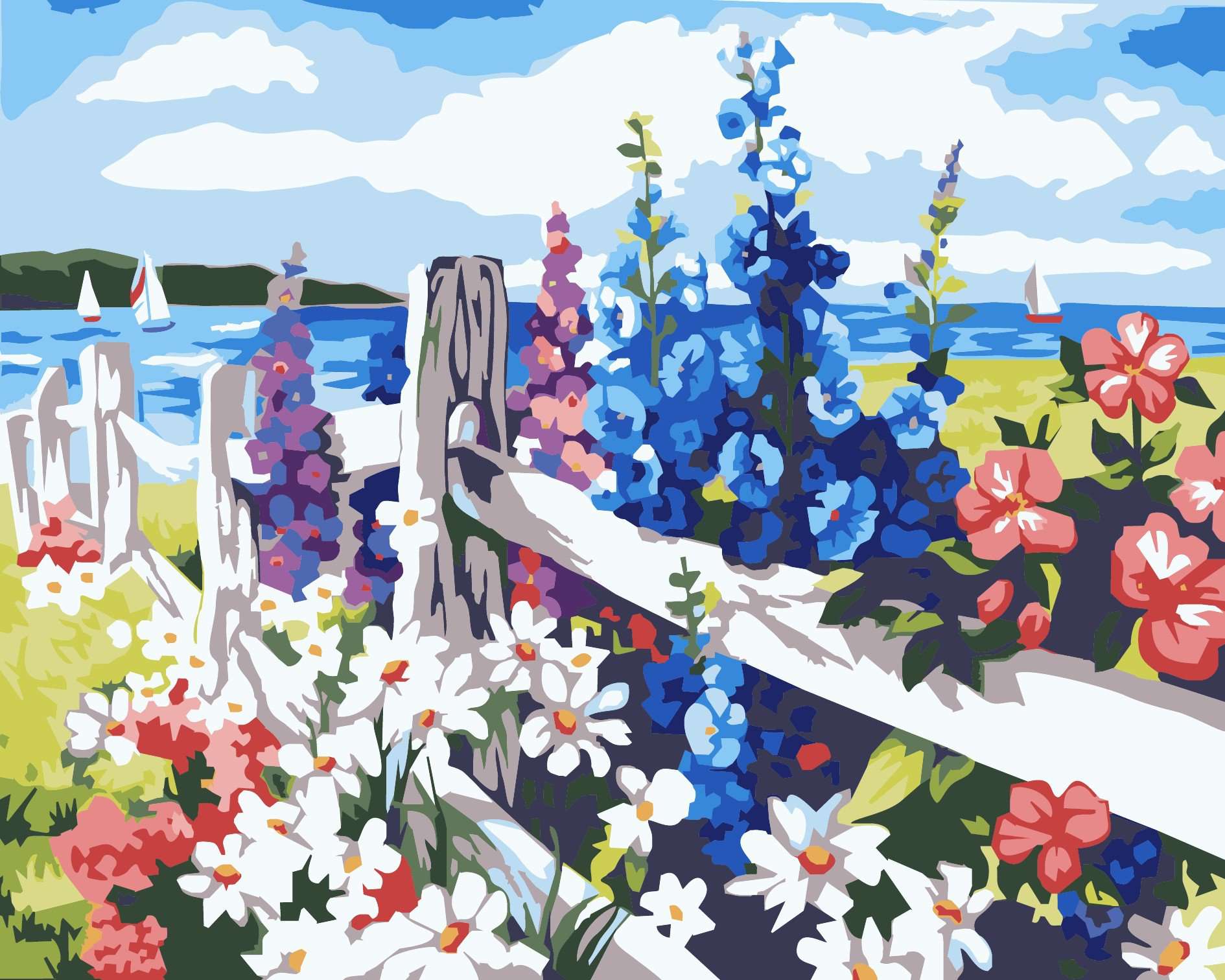 Paint by Numbers Kit - Flower sea