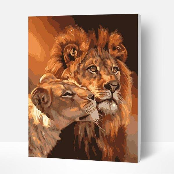 Paint by Number Kit - Lion King and Queen Deco26