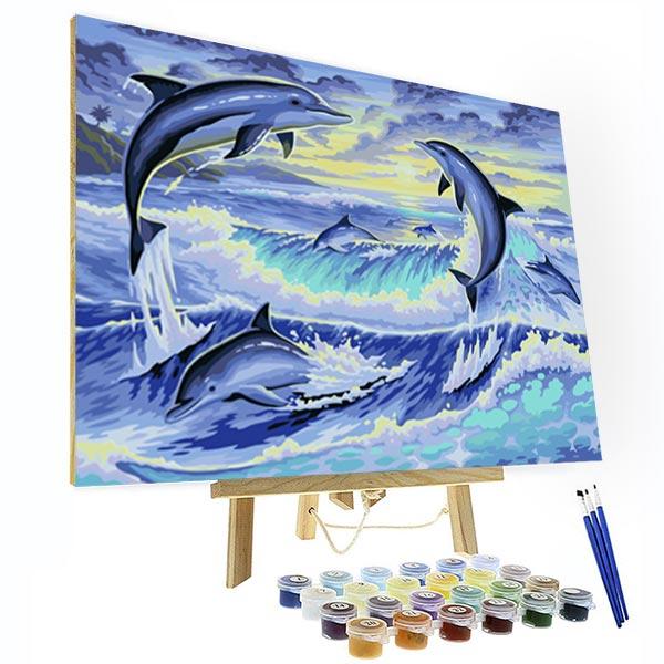 Paint by Numbers Kit - I Love Dolphins Deco26