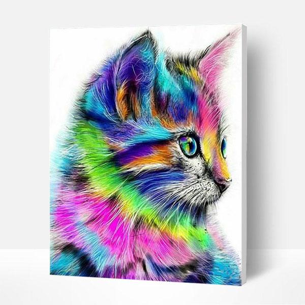 Paint by Numbers Kit -  Cute Colorful Cat Deco26