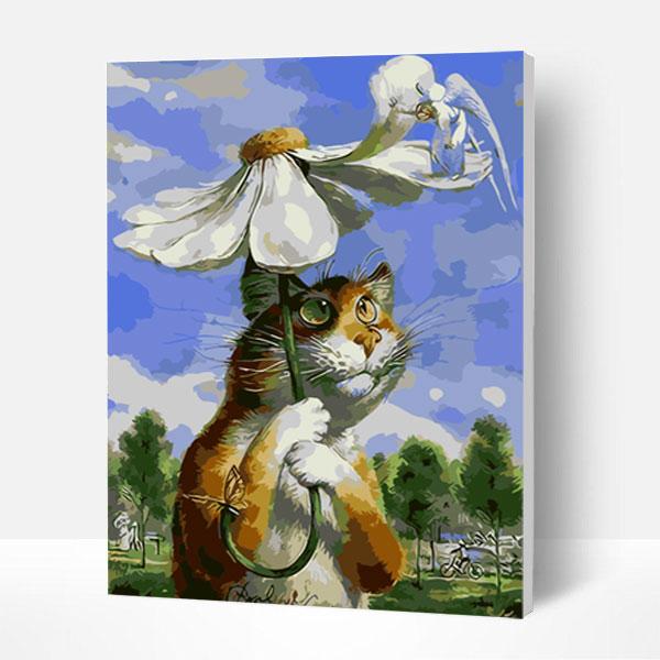 Paint by Numbers Kit - Cat Under Umbrella Deco26