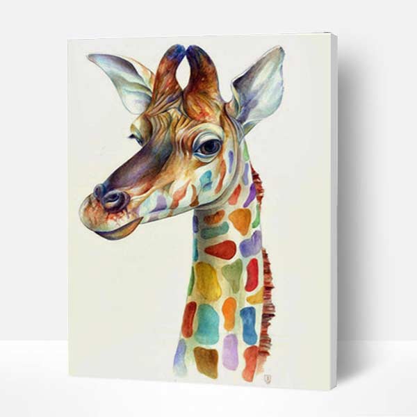 Paint by Numbers Kit - Colorful Giraffe Deco26