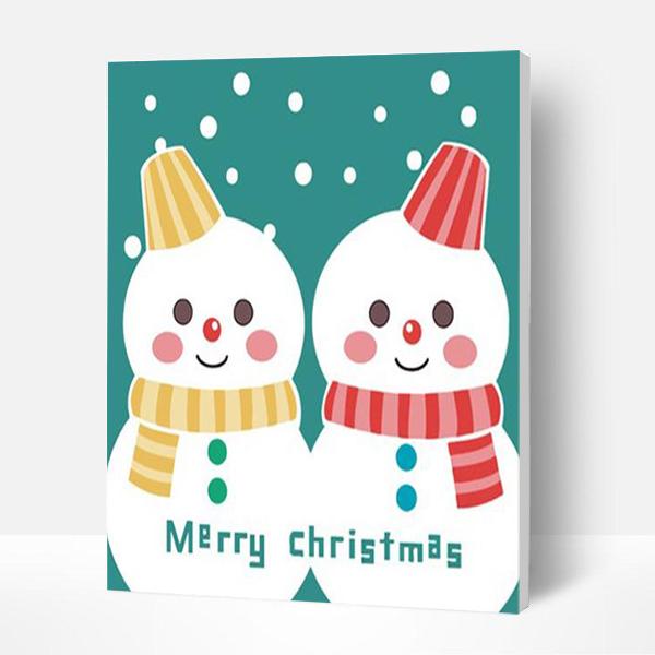 Paint by Numbers Kit for Kids-  Cute Snowman Deco26
