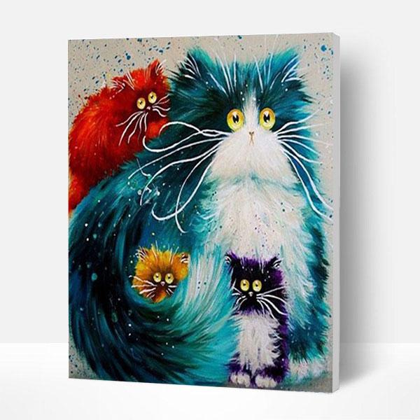 Paint by Numbers Kit - Cartoon Cats Deco26