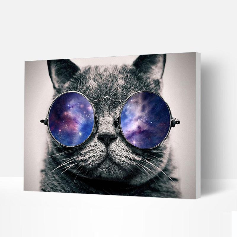 Paint by Numbers Kit - Glasses Cat Deco26