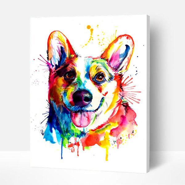 Paint by Numbers Kit - Colorful Corgi Deco26
