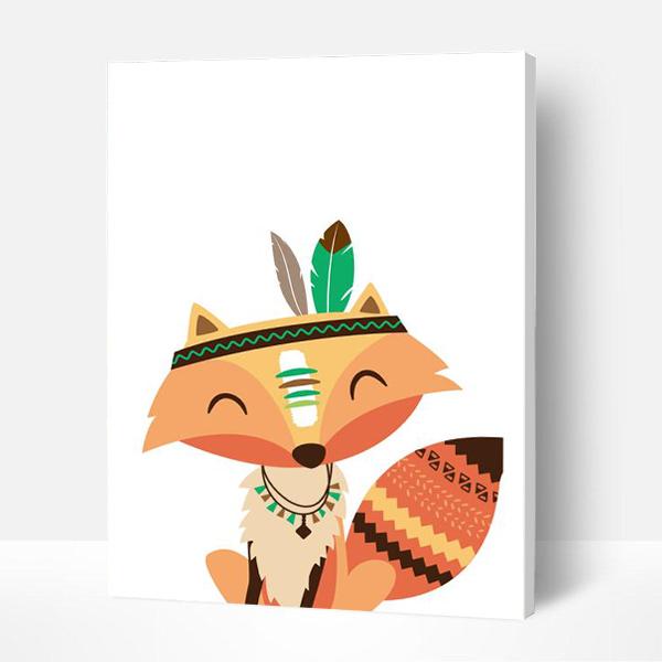 Paint by Numbers Kit for Kids-  Indian Fox Deco26