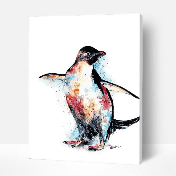 Paint by Numbers Kit -   Colorful Penguins Deco26