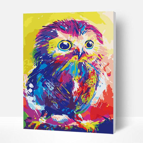 Paint by Numbers Kit -  Painted Little Owl Deco26