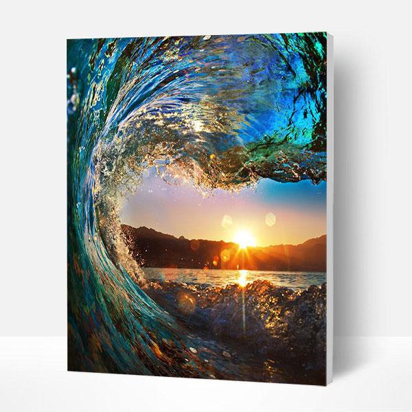 Paint by Numbers Kit -  Sunset Waves Deco26