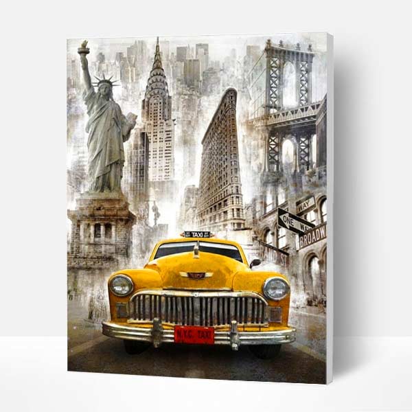 Paint by Numbers Kit - New York Taxi Deco26