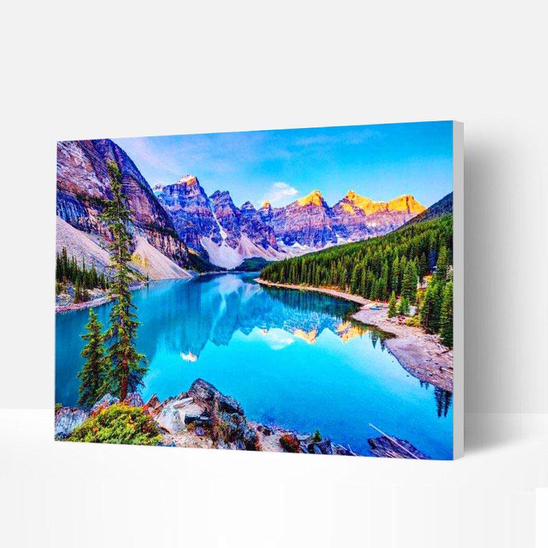 Paint by Numbers Kit -  Sunrise At Moraine Lake Deco26