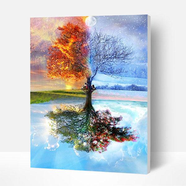 Paint by Numbers Kit - Four Colors Tree Deco26
