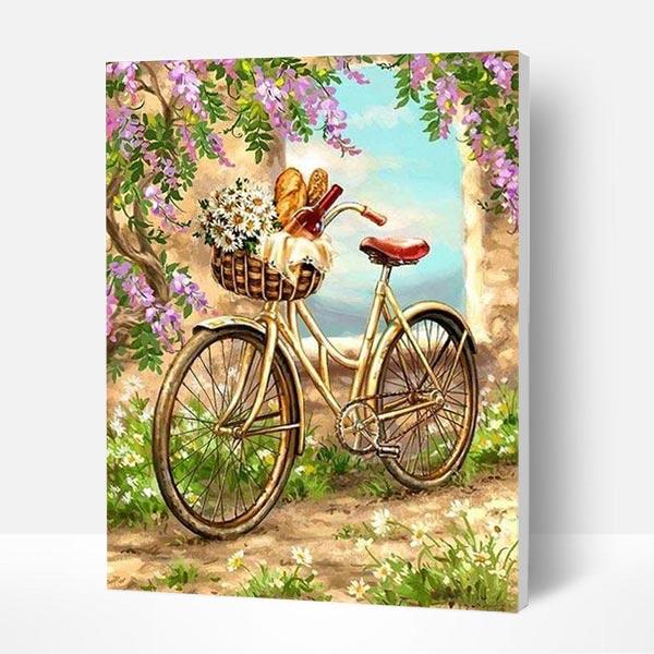 Paint by Numbers Kit -  Flowers and bicycle Deco26