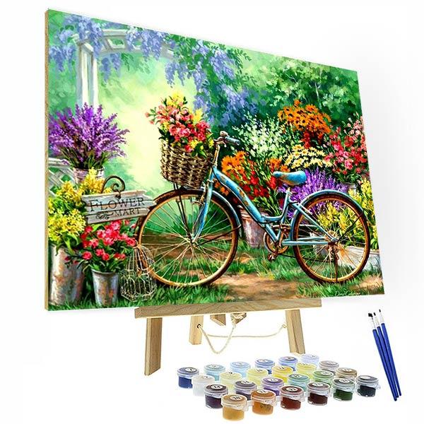Paint by Numbers Kit - Bicycle In Garden Deco26