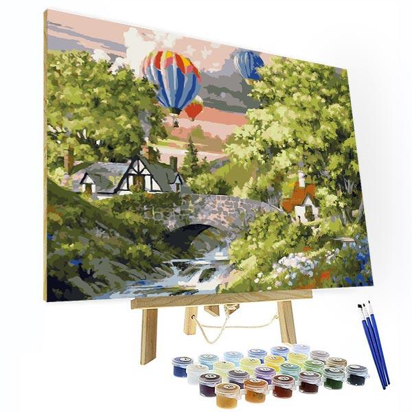 Paint by Numbers Kit -- Hot Air Balloon Trip Deco26
