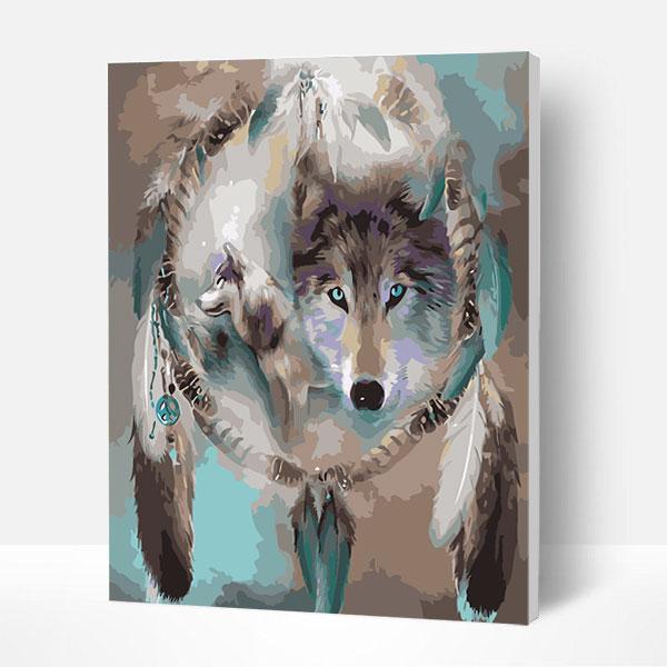 Paint by Numbers Kit - Wolf Dream Catcher Deco26