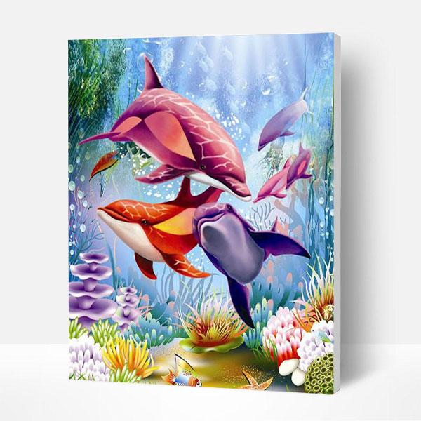 Paint by Numbers Kit - Dolphin Family Deco26