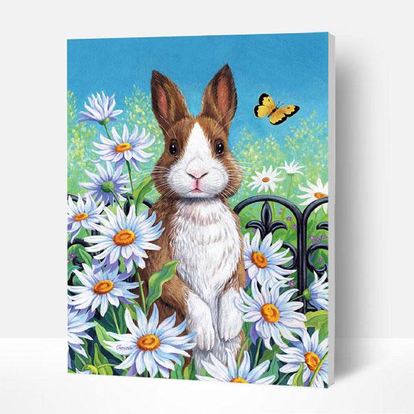 Paint by Numbers Kit - Bunny in the flowers Deco26