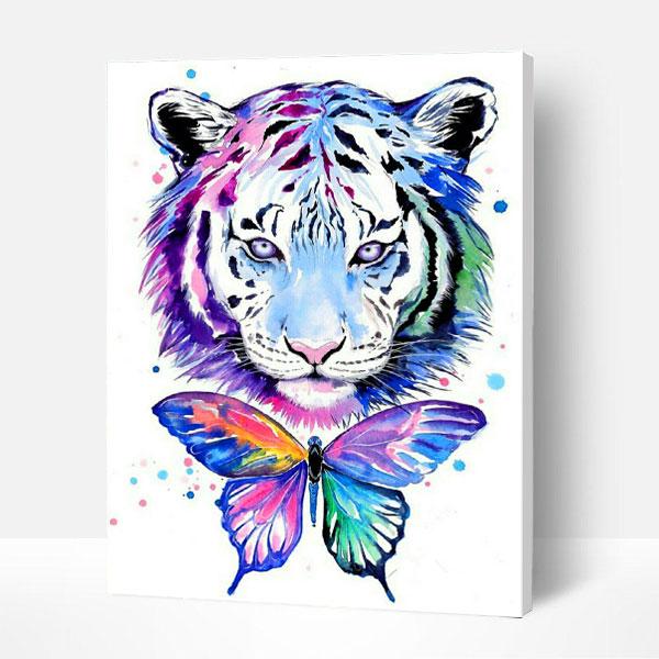 Paint by Numbers Kit - Tiger and Butterfly Deco26