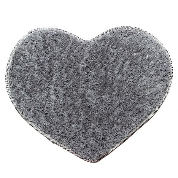 40X50cm Shaggy Heart Shower Rug Bath Mat Carpet Doormat Home Decor