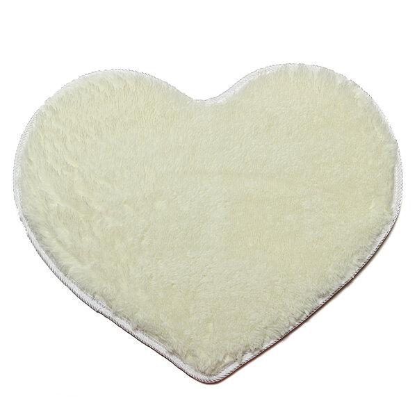 40X50cm Shaggy Heart Shower Rug Bath Mat Carpet Doormat Home Decor