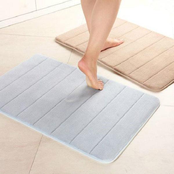 40x60cm Coral Velvet Memory Foam Rug Bathroom Mat Soft  Non-slip Floor Carpet